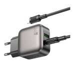 Купити Мережевий Зарядний Пристрій Borofone BAS55A 1USB-C/1USB PD/QC 30W GAN+Type-C to Lightning, 6