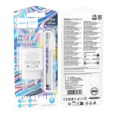 Купити Мережевий Зарядний Пристрій Hoco C109A 1USB-C/1USB PD/QC 20W+Type-C to Lightning