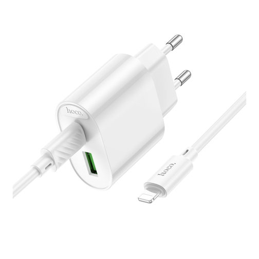 Купить Сетевое Зарядное Устройство Hoco C109A 1USB-C/1USB PD/QC 20W+Type-C to Lightning, 3