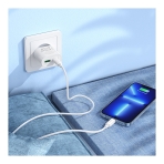 Купить Сетевое Зарядное Устройство Hoco C109A 1USB-C/1USB PD/QC 20W+Type-C to Lightning, 8