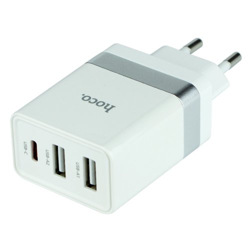 Купити Мережевий Зарядний Пристрій Hoco N21 Pro PD30W+QC3.0 Type-C to IP, 2