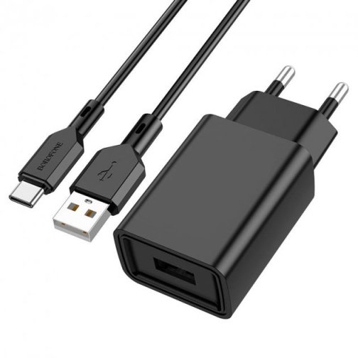 Купити Мережевий Зарядний Пристрій Borofone BA68A Type-C 1USB 2.1A