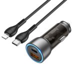 Купить Авто Зарядное Устройство Hoco NZ8 Sprinter 43W PD25W+QC3.0 Type-C to Lightning, 5