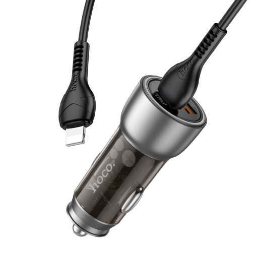 Купить Авто Зарядное Устройство Hoco NZ8 Sprinter 43W PD25W+QC3.0 Type-C to Lightning, 8