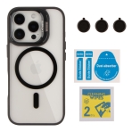 Купити Чохол TPU+PC+Metal Stand Case with MagSafe and Camera Lenses для iPhone 16 Pro Max М'ята упаковка, 3