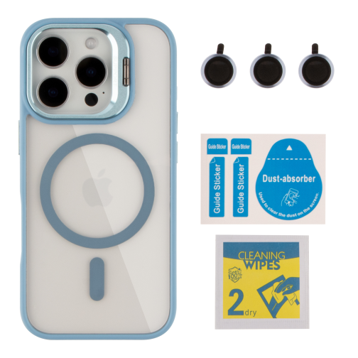 Чохол TPU+PC+Metal Stand Case with MagSafe and Camera Lenses для iPhone 16 Pro Max М'ята упаковка превью 4