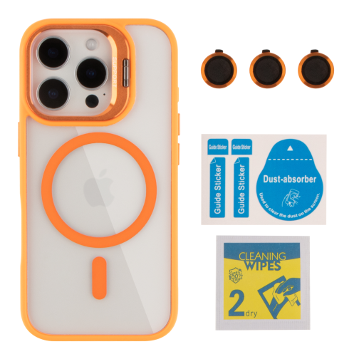 Чохол TPU+PC+Metal Stand Case with MagSafe and Camera Lenses для iPhone 16 Pro Max М'ята упаковка превью 9