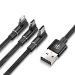 Купить USB Baseus MVP 3-in-1 USB to Micro / Lightning / Type-C 3.5A 1.2m CAMLT-WZ, 2