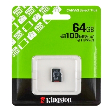 Купить Карта Памяти Kingston Canvas Select Plus Gen3 microSDXC (UHS-1) 64gb 10 Class Купить Карта Памяти Kingston Canvas Select Plus Gen3 microSDXC (UHS-1) 64gb 10 Class