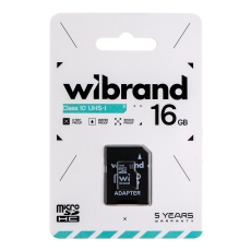 Купити Карта Пам'яті Wibrand MicroSDHC 16gb UHS-1 10 Class & Adapter Купити Карта Пам'яті Wibrand MicroSDHC 16gb UHS-1 10 Class & Adapter