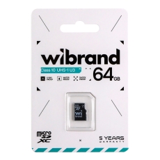 Купити Карта Пам'яті Wibrand MicroSDHC 64gb UHS-1 U3 10 Class Купити Карта Пам'яті Wibrand MicroSDHC 64gb UHS-1 U3 10 Class