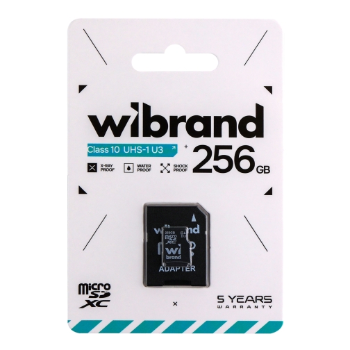 Купить Карта Памяти Wibrand MicroSDXC 256gb UHS-1 U3 10 Class & Adapter