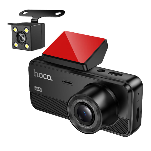 Відеореєстратор Hoco DV15 2-inch 720P/Wi-Fi App/ 3 Камеры превью 3