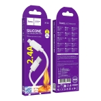 Купить USB Hoco X122 Silicone Micro 2.4A, 2