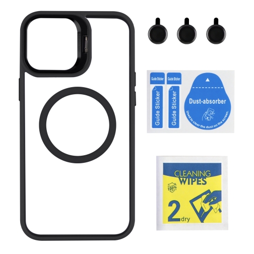 Купить Чехол TPU+PC+Metal Stand Case with MagSafe and Camera Lenses для iPhone 12 Pro Max Мятая упаковка, 3