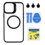 Купить Чехол TPU+PC+Metal Stand Case with MagSafe and Camera Lenses для iPhone 12 Pro Max Мятая упаковка, 3