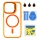 Купити Чохол TPU+PC+Metal Stand Case with MagSafe and Camera Lenses для iPhone 14 Pro М'ята упаковка Orange
