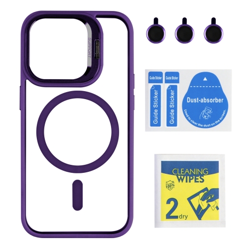Купити Чохол TPU+PC+Metal Stand Case with MagSafe and Camera Lenses для iPhone 14 Pro М'ята упаковка, 6