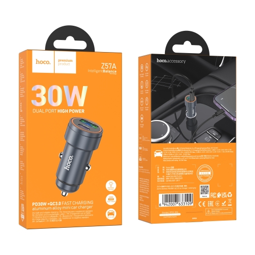 Купить Авто Зарядное Устройство Hoco Z57A 1USB/1USB-C PD30W/QC3.0 Мятая упаковка