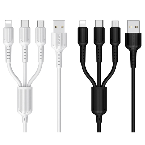 Купить USB Borofone BX16 3-in-1 Easy IP+Micro+Type-C