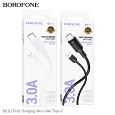 Купити Кабель USB Borofone BX111 Type-C 3A М'ята упаковка Купити Кабель USB Borofone BX111 Type-C 3A М'ята упаковка