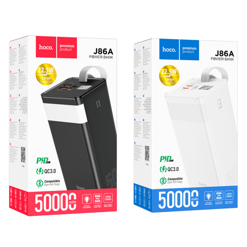 Універсальна Мобільна Батарея Power Bank Hoco J86A Powermaster 22.5W fully compatible 50000 mAh превью 2
