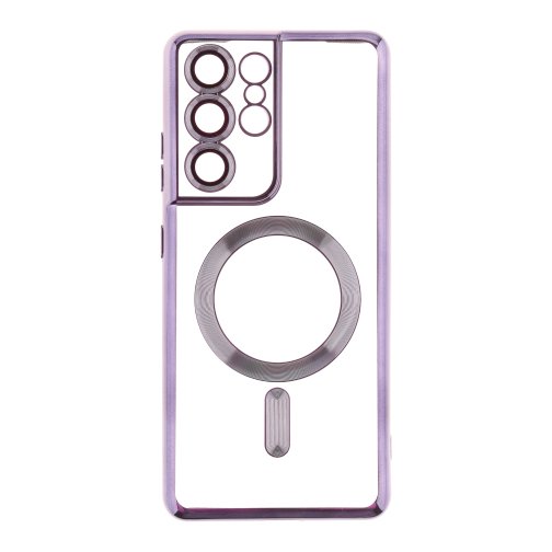 Купить Чехол TPU Metallic Full Camera with Magsafe для Samsung Galaxy S21 Ultra (G998), 5