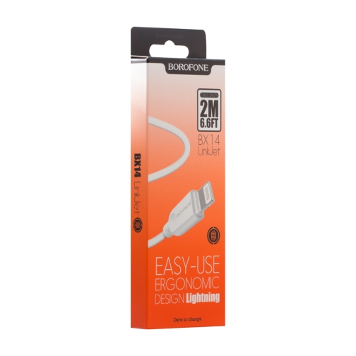 Купить USB Borofone BX14 Lightning 2m Мятая упаковка