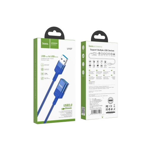 Купити USB Подовжувач Hoco U107 USB male to USB female USB3.0