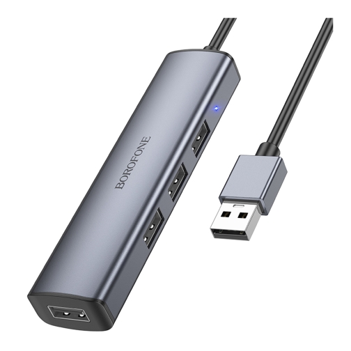 Купить USB Hub Borofone DH12 4-в-1 USB to USB3.0*4(L=1.2M)