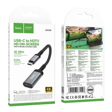 Купить Переходник Hoco UA43A Type-C to HDTV female 4K 30Hz 20cm Купить Переходник Hoco UA43A Type-C to HDTV female 4K 30Hz 20cm