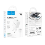 Купить Сетевое Зарядное Устройство Hoco C145A 1USB QC 18W+USB to Type-C Мятая упаковка