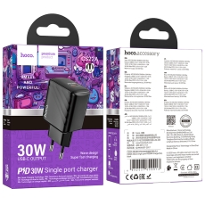 Купить Сетевое Зарядное Устройство Hoco CS22A 1USB-C PD/QC 30W Купить Сетевое Зарядное Устройство Hoco CS22A 1USB-C PD/QC 30W