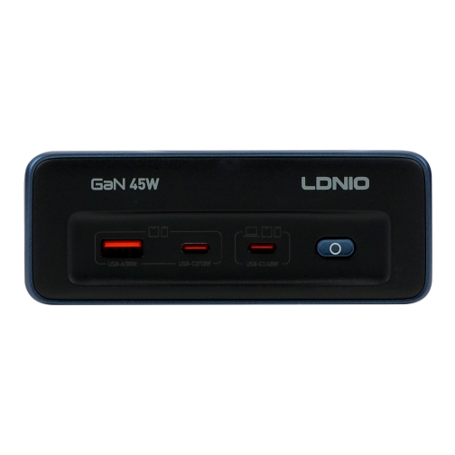Купить Сетевое Зарядное Устройство LDNIO SC1 2-Sockets/1USB/2USB-C GAN 45W, 3