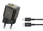 Купити Мережевий Зарядний Пристрій XO CE05 PD30W+QC3.0 Type-C to Lightning М'ята упаковка