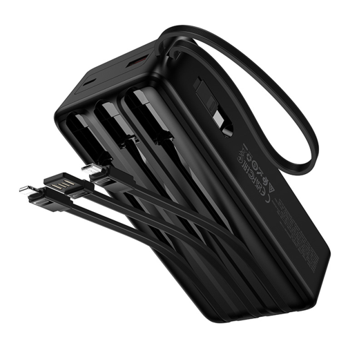 Універсальна Мобільна Батарея Power Bank Hoco J156B Founder 22.5W+PD20W fully compatible power bank with four cables 30000mAh превью 7