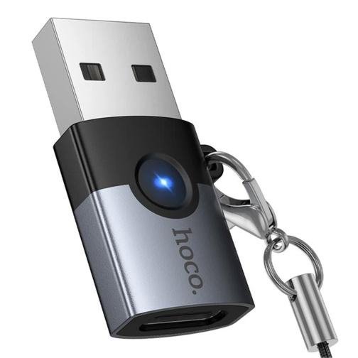 Перехідник Hoco UA46B USB Male to Type-C female USB3.0 превью 3