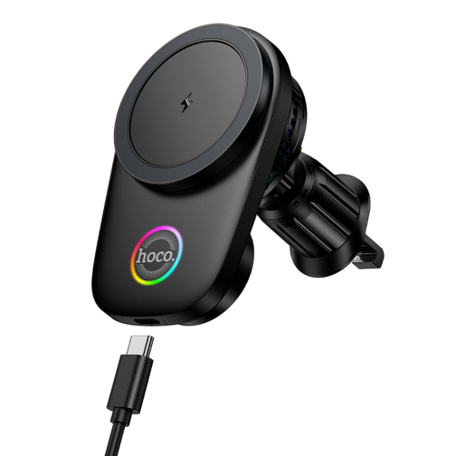 Автотримач Hoco HW36 Electric Rotating 4.5-7.0 inch Magnetic Ring Wireless 15W