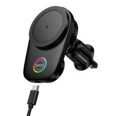 Купити Автотримач Hoco HW36 Electric Rotating 4.5-7.0 inch Magnetic Ring Wireless 15W
