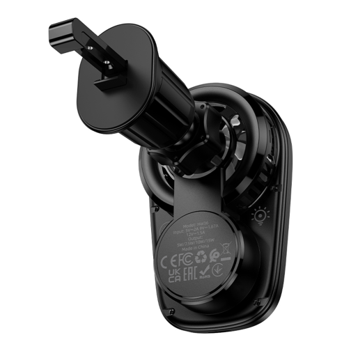 Автотримач Hoco HW36 Electric Rotating 4.5-7.0 inch Magnetic Ring Wireless 15W превью 6