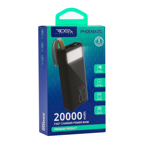 Купить Power Bank Ridea RP-D20L Phoenix20 10W digital display + lamp 20000 mAh, 2