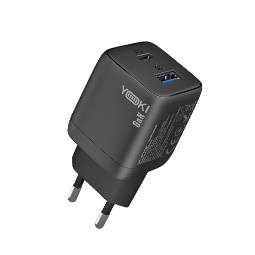 Купити Мережевий Зарядний Пристрій Yoki YK-GaN35PACB PowerGaN Type-C + USB PD&QC 35W