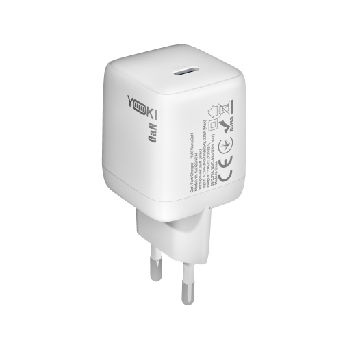 Купить Сетевое Зарядное Устройство Yoki YK-GaN25NCB NanoGaN Type-C PD&QC 25W, 7