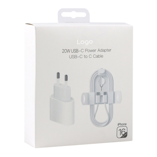Сетевое Зарядное Устройство For IP PD20W 16 Pro Max+Type-C to Type-C 1:1 превью 2