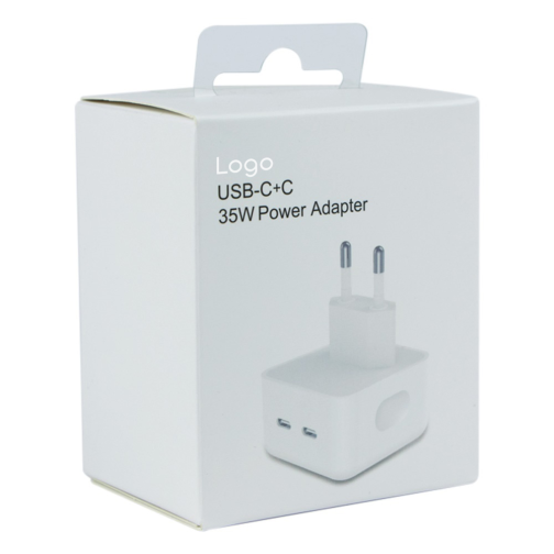 Сетевое Зарядное Устройство For IP Square 2USB‑C PD25W+PD25W Total 50W 1:1 превью 2