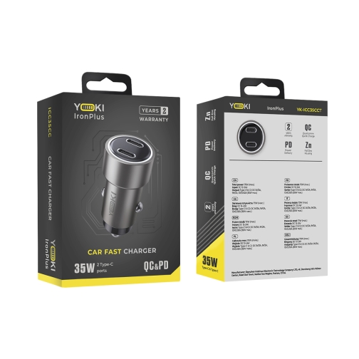 Купить Авто Зарядное Устройство Yoki YK-ICC35CСT IronPlus 2 Type-C PD&QC 35W