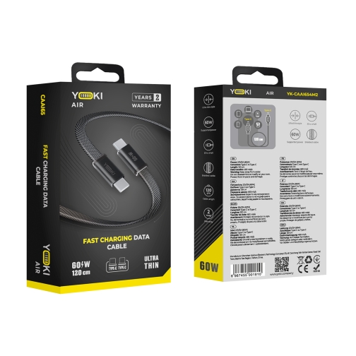 Купити Кабель USB YOKI AI65 AIR Type-C to Type-C 60W 1.2m, 4
