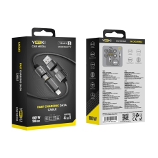 Купити Кабель USB YOKI CA93 CAR MEDIA USB-A/Type-C to Type-C/to iP 60W 1.8m Купити Кабель USB YOKI CA93 CAR MEDIA USB-A/Type-C to Type-C/to iP 60W 1.8m