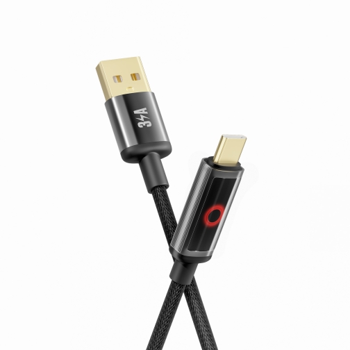 Купити Кабель USB YOKI SM33 SMART PULSE Type-C 3A 1.2m, 6