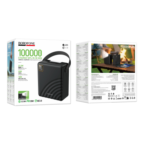 Універсальна Мобільна Батарея Power Bank Borofone BJ85 Myriad 22.5W+PD20W+light 100000mAh превью 2